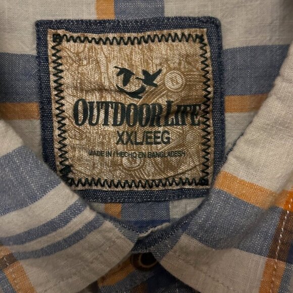 Vintage Outdoor Life Men's Plaid Button-Down Shirt Size XXL EUC Country Casual - Picture 3 of 9
